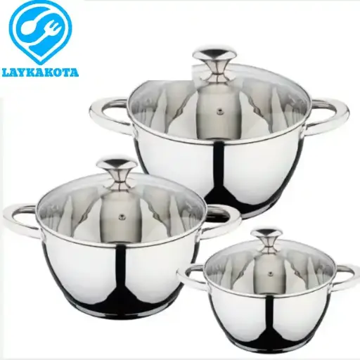 Set 3 ollas de Acero Inoxidable KAISA